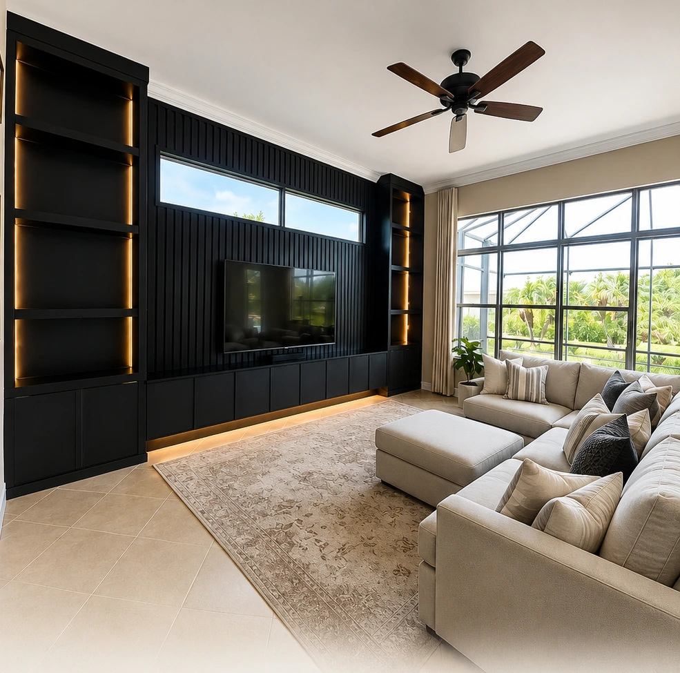 Moden Black wall