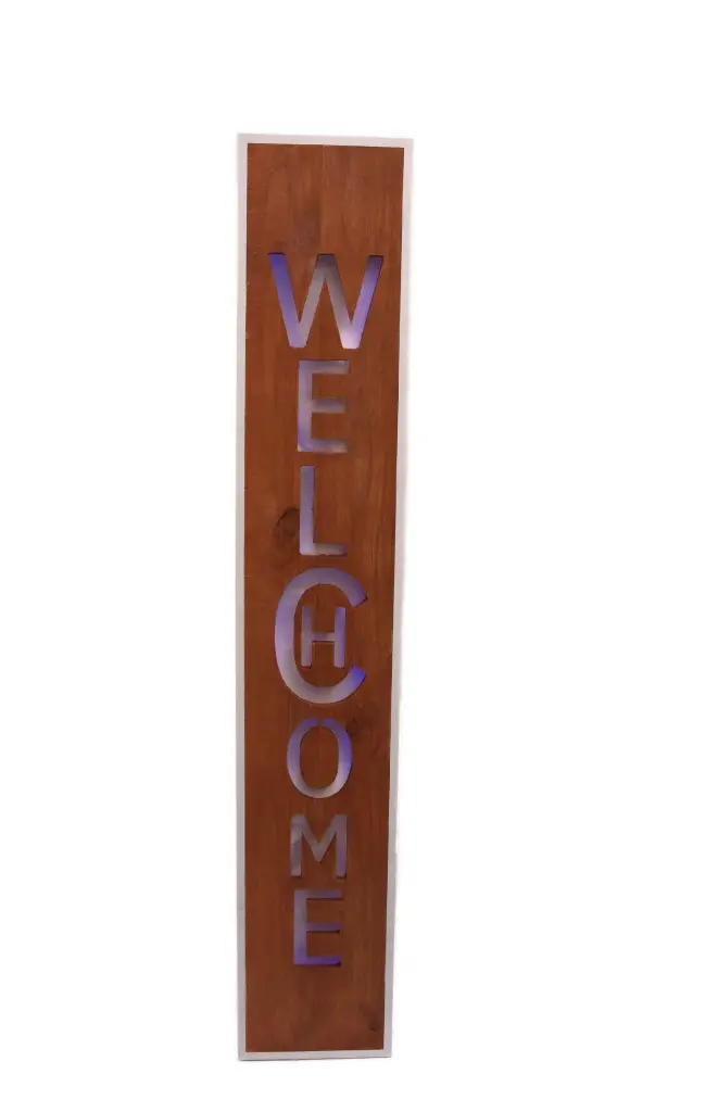 Wood kusstom led sign