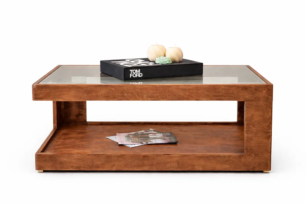 Modern walnut coffee table.webp