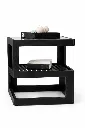 Sleek black end table design.webp