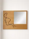 Modern Oak Art Mirror – Custom Made by Kusstom