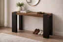 Walnut & Ebony Entryway Console Table – Modern Luxury Made To-Order